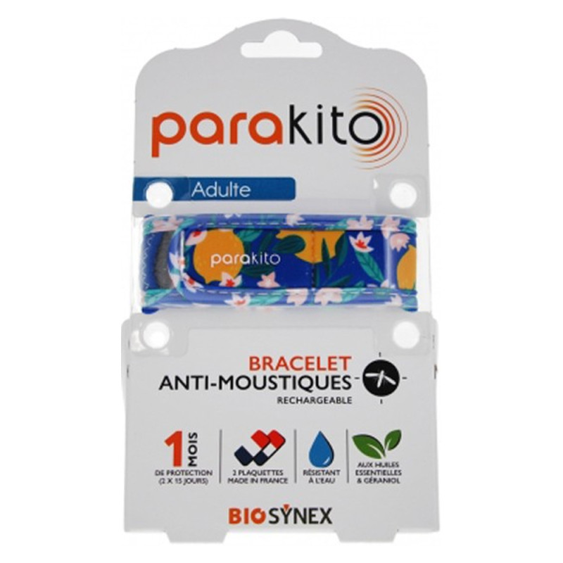 Parakito Bracelet Anti-moustiques rechargeable adulte Fun Citron
