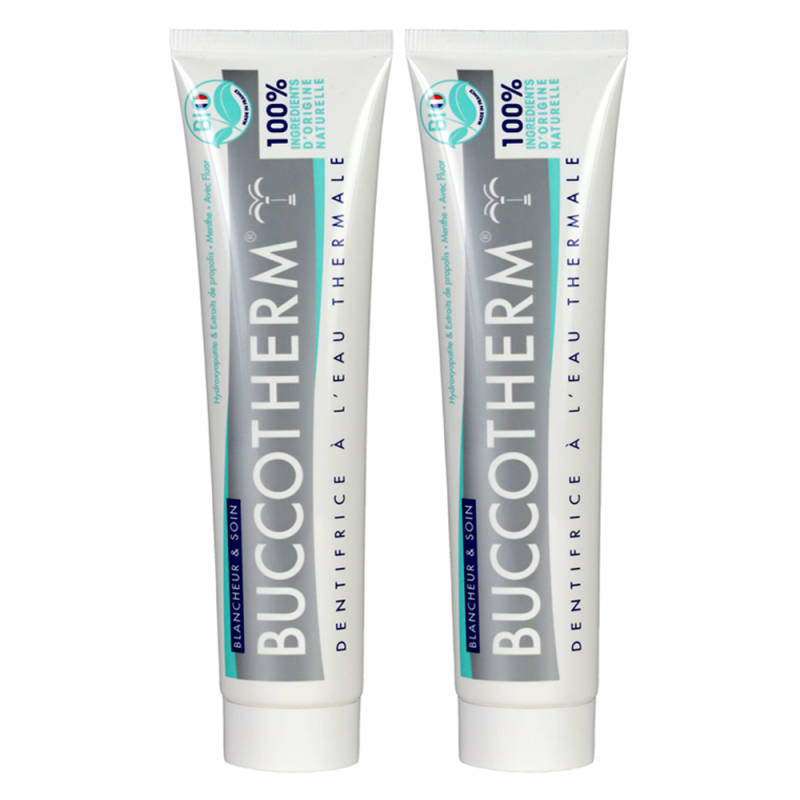 Buccotherm Dentifrice blancheur & soin menthe bio lot de 2 x 75ml