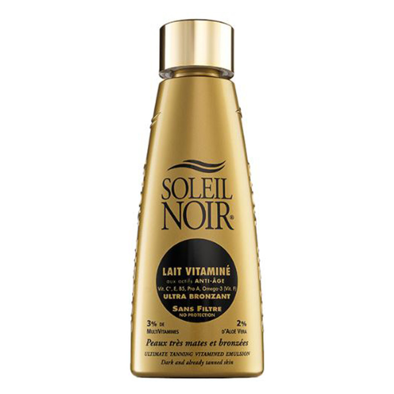 Soleil Noir Lait vitaminé ultra bronzant sans filtre 150ml