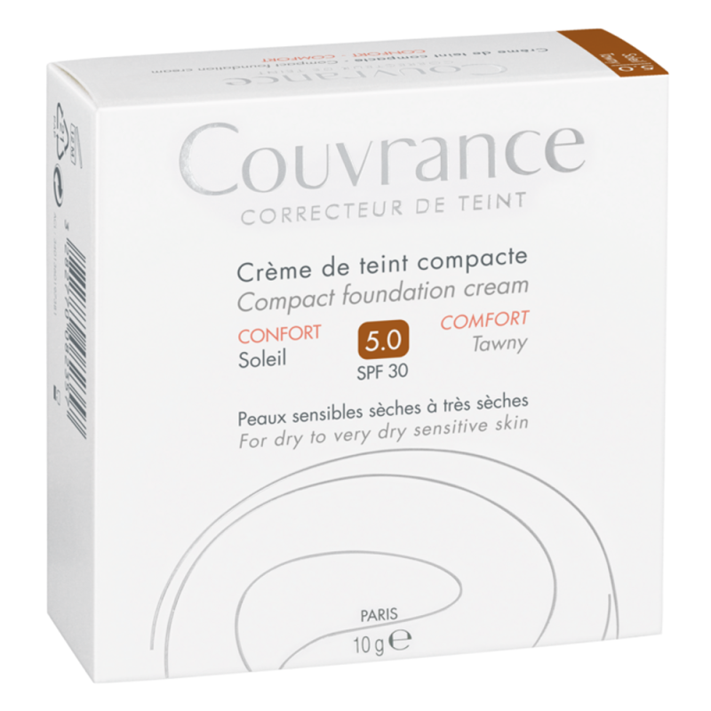 Avène Couvrance Crème de teint compacte confort soleil 5.0 SPF30 - 10gr