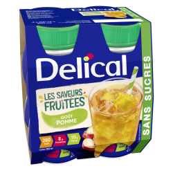 Delical Boisson les saveurs fruitées Sans sucres goût pomme 4x200ml