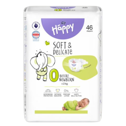Happy Couche bébé T0 - de 2kg 46 pièces