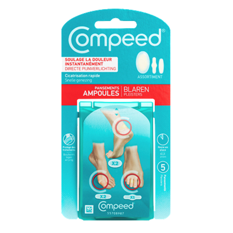 Compeed Pansements Ampoules assortiment boîte de 5