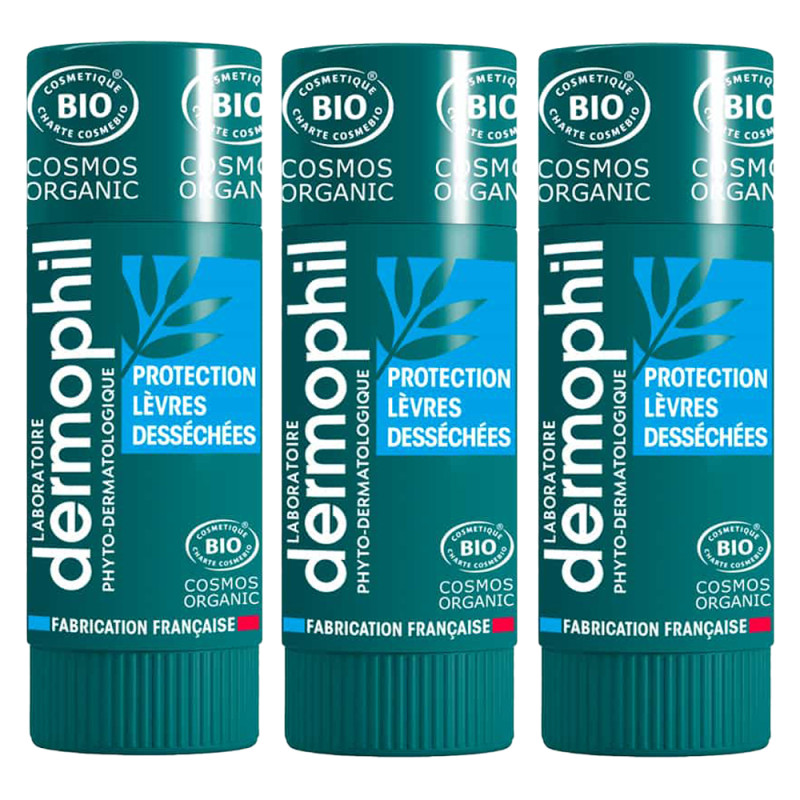 Dermophil Stick lèvres protection desséchées 3 x 4gr