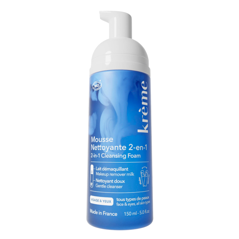Krème Mousse nettoyante 2-en-1 bio 50ml