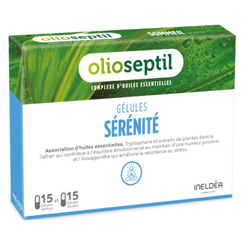 Olioseptil Sérénité 15 gélules sèches et 15 gélules liquides