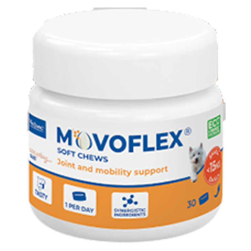 Virbac Movoflex S chien moins de 15kg 30 bouchées de 2gr