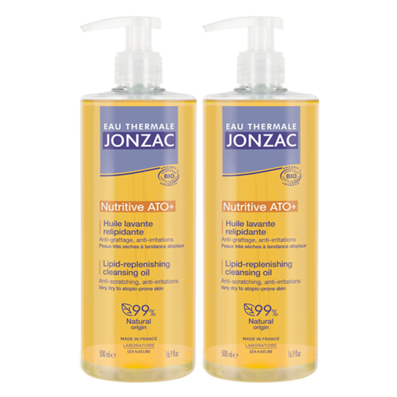 Jonzac Nutritive ATO+ Huile lavante relipidante bio lot de 2x500ml