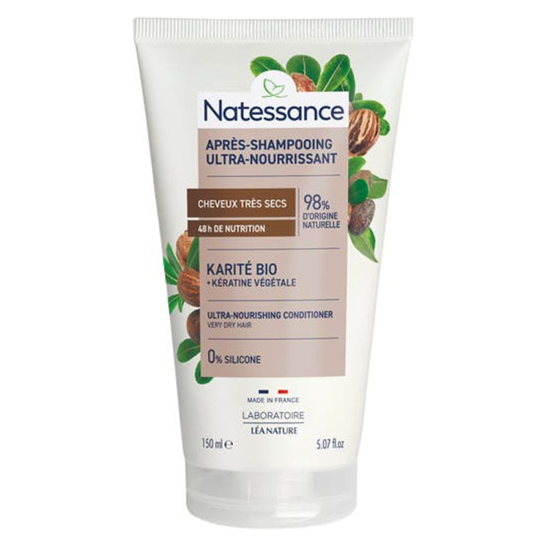 Natessance Après-shampooing ultra-nourrissant Karité bio et Kératine végétale 150ml