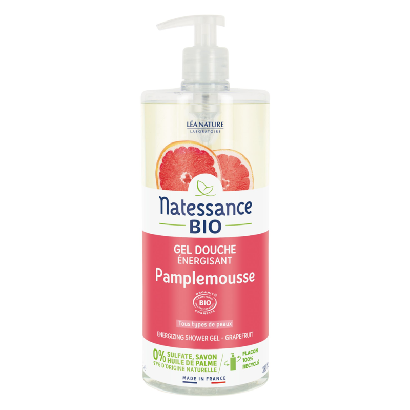 Natessance Bio Gel douche énergisant Pamplemousse 1L