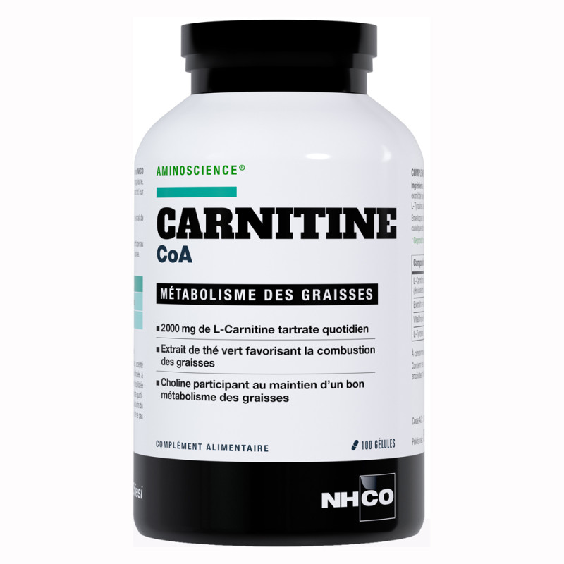 Nhco Carnitine CoA Métabolisme des graisses 100 gélules