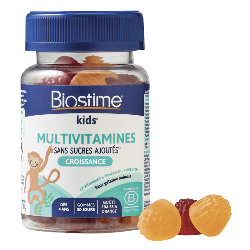Biostime Kids Multivitamines croissance 30 gummies