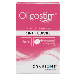 Granions Oligostim Zinc Cuivre 40 comprimés