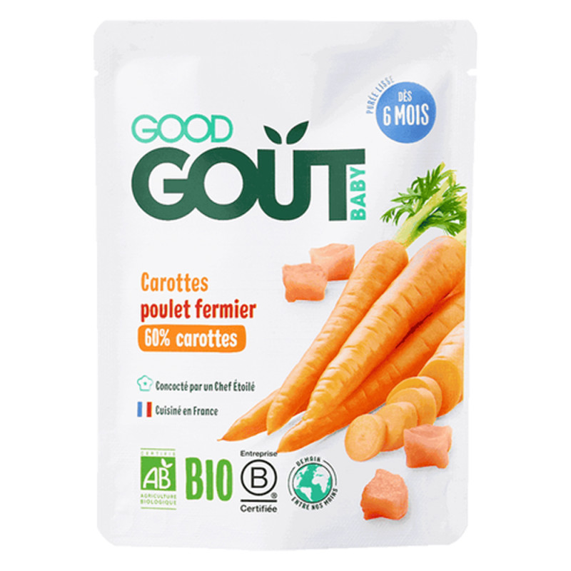 Good Goût Carottes Poulet Fermier dès 6 mois bio 190gr