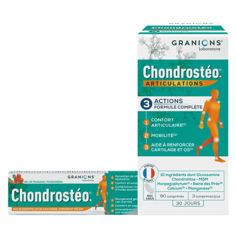 Granions Chondrostéo+ 120 comprimés + Gel 100ml offert