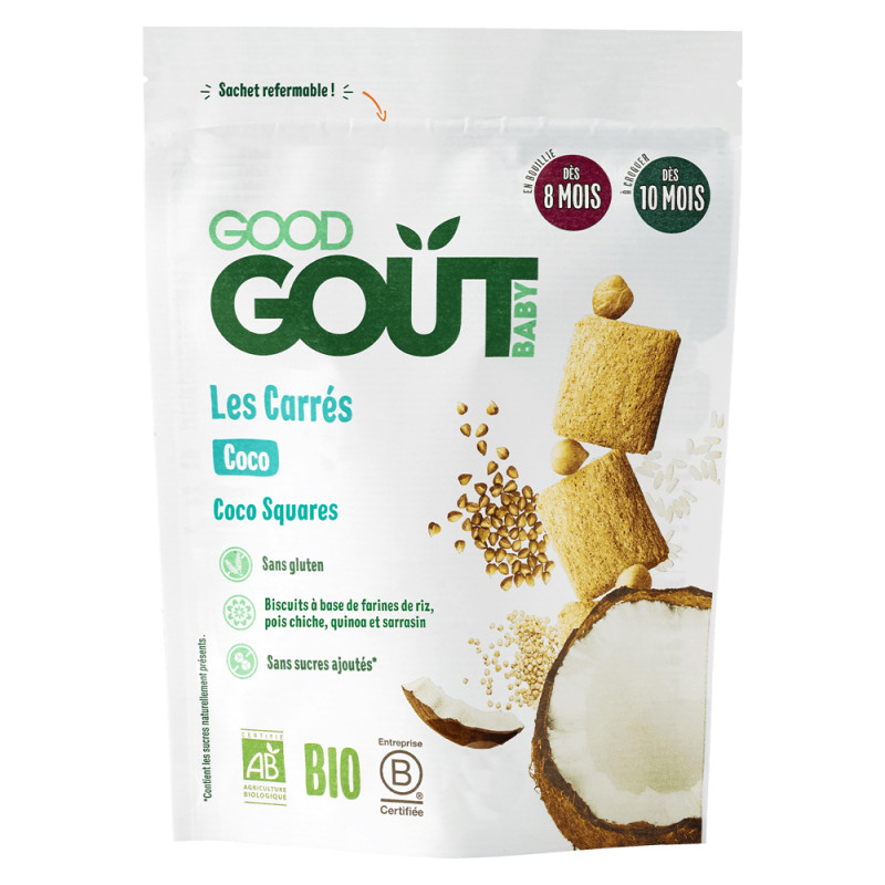 Good Goût Les carrés noix de coco dès 8 mois bio 50gr