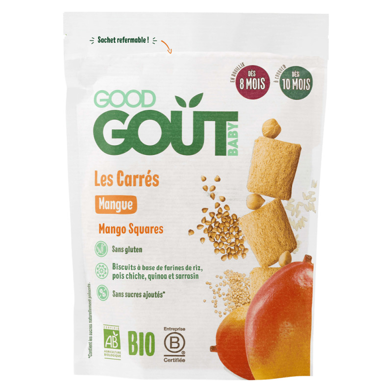 Good Goût Les Carrés mangue dès 8 mois bio 50gr