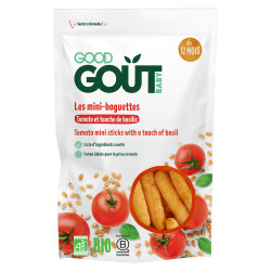 Good Goût Mini-baguettes tomate et touche de basilic bio 70gr