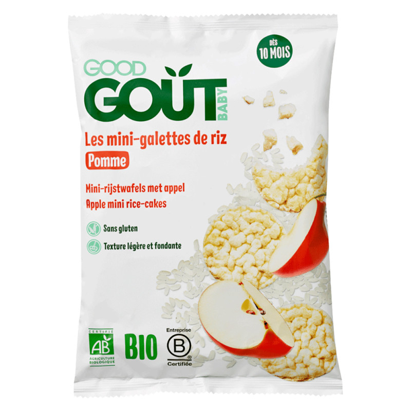 Good Goût Mini-galettes de riz à la pomme bio 40gr