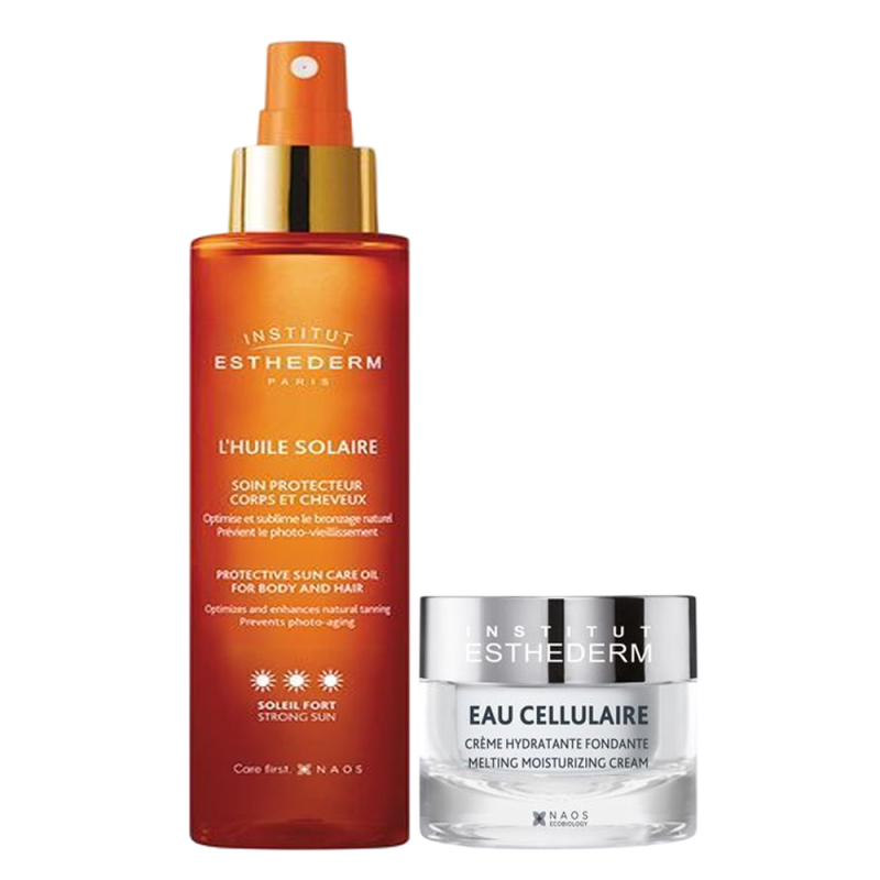 Esthederm Coffret L'huile solaire corps & cheveux + Eau cellulaire Crème