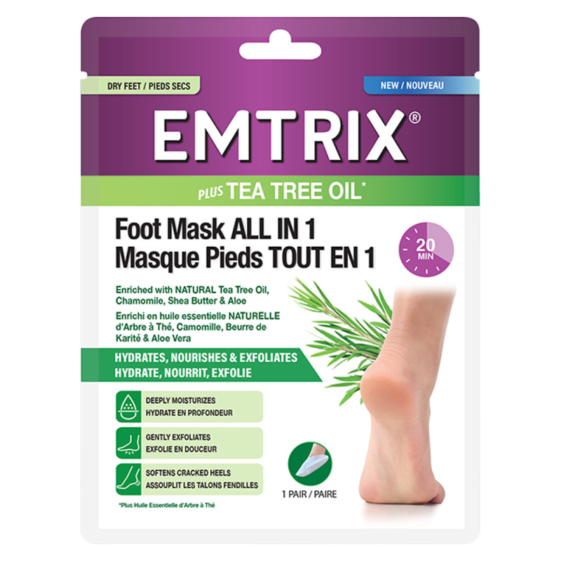 Emtrix Masque Pieds tout en 1