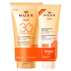 Nuxe Sun Lait fondant SPF30 150ml + Shampooing douche apres-soleil 100ml