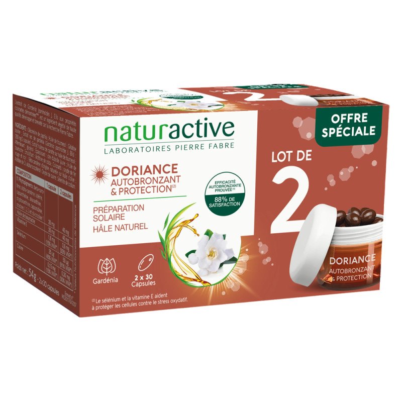 Naturactive Doriance Autobronzant & protection lot de 2x30 capsules