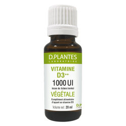 D.Plantes Vitamine D3++ végétale 1000UI 20ml
