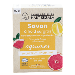 Laboratoire du Haut-Ségala Savon à froid surgras Agrumes 80gr
