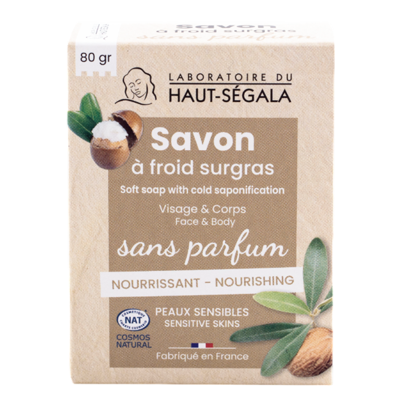 Laboratoire du Haut-Ségala Savon à froid surgras sans parfum 80gr