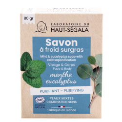 Laboratoire du Haut-Ségala Savon à froid surgras menthe eucalyptus 80gr