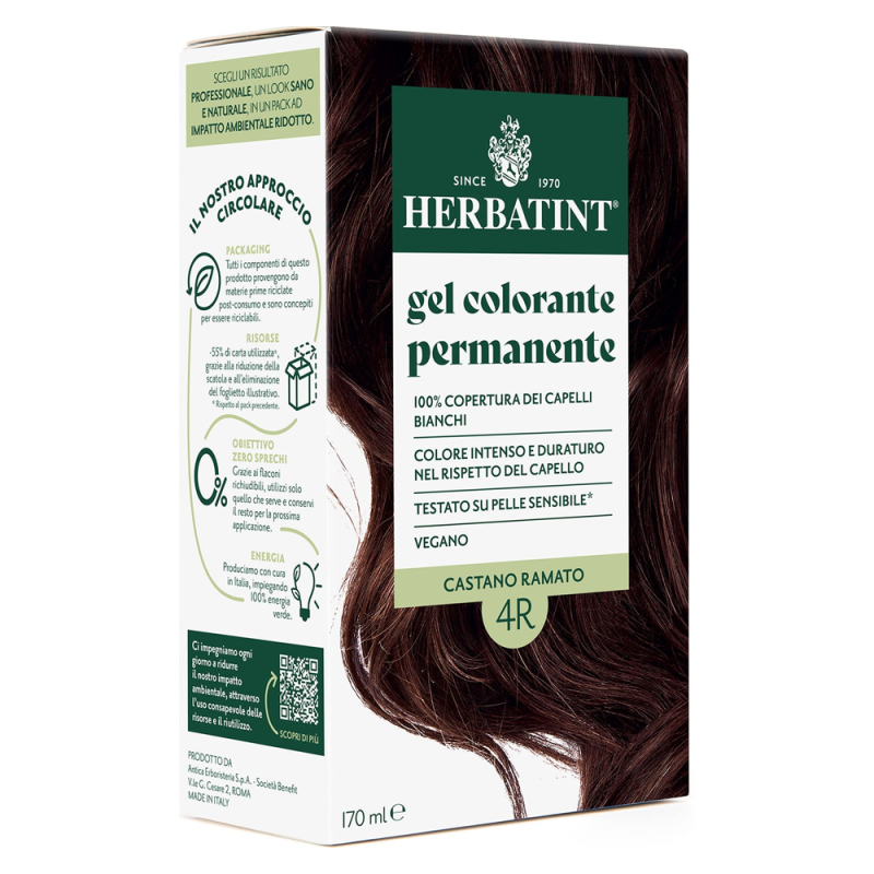Herbatint Soin colorant permament 4R châtain cuivré 170ml