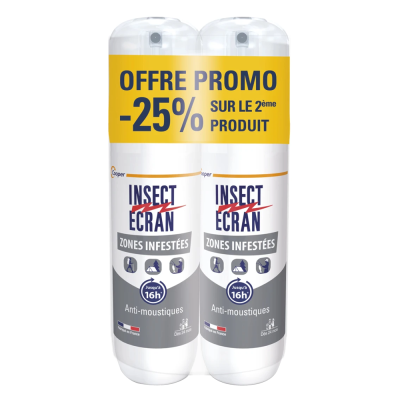 Insect Écran Zones Infestées répulsifs lot de 2 x 100ml