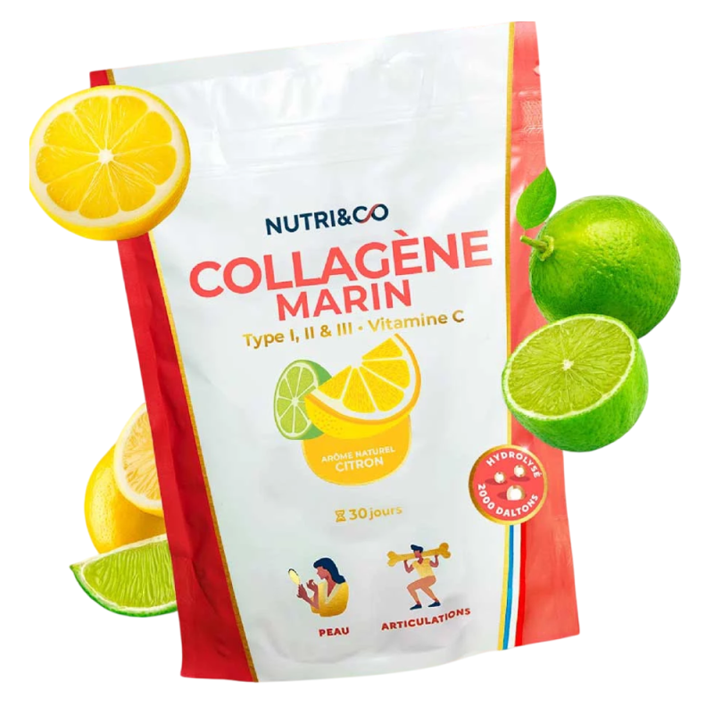 Nutri&Co Collagène Marin arôme naturel citron 180gr