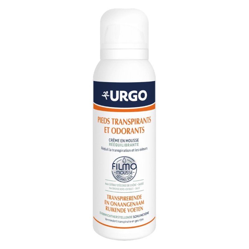 Urgo Filmomousse crème en mousse pieds transpirants et odorants 125ml
