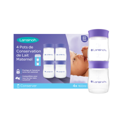 Lansinoh Flacons de conservation de lait maternel 4x160ml
