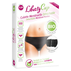Liberty Cup Culottes Menstruelles Détachable coton bio taille Noir XS