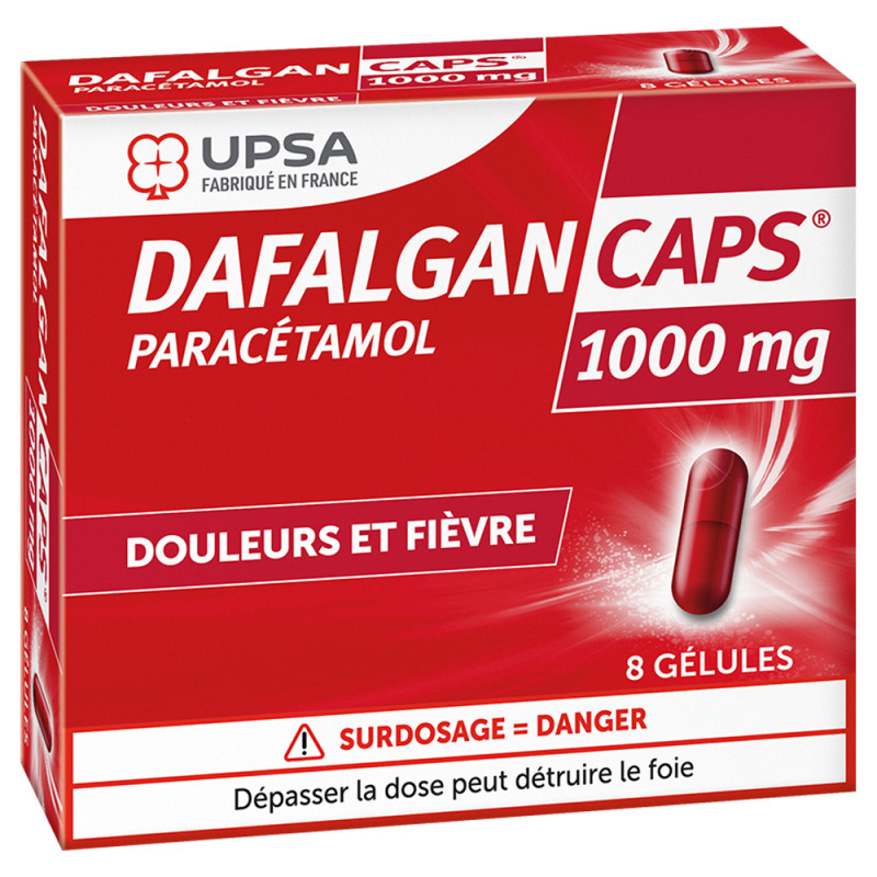 UPSA DafalganCaps 1000 mg 8 gélules