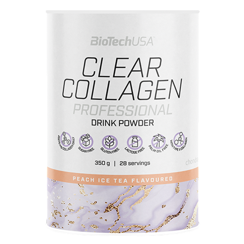 BioTechUSA Clear Collagen boisson en poudre thé glacé à la pêche 350gr