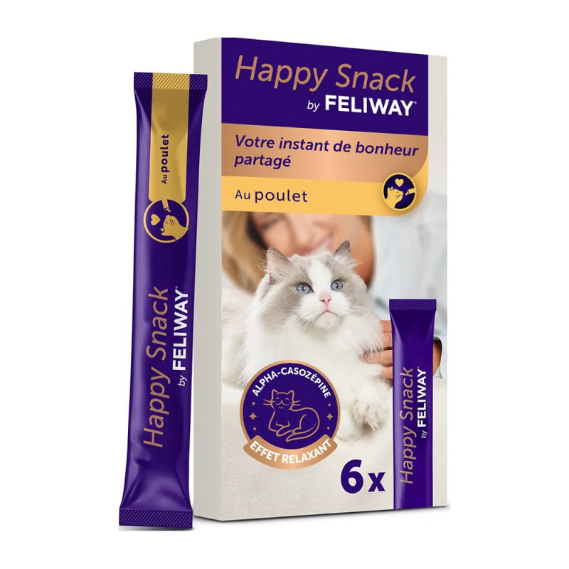 Feliway Happy Snack au poulet 6 sticks de 15gr