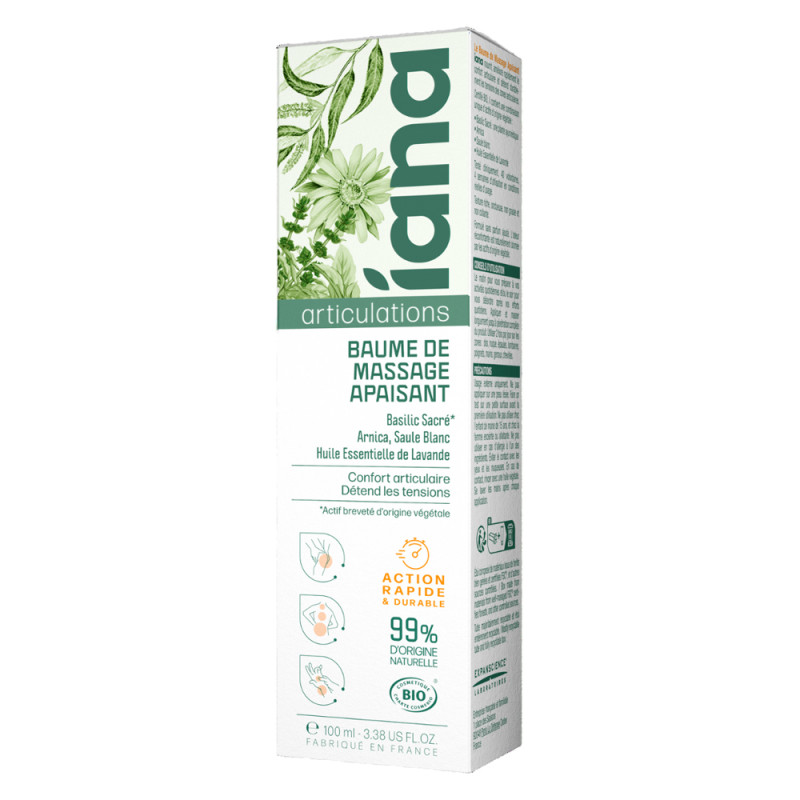 Iana Baume de Massage apaisant bio 100ml