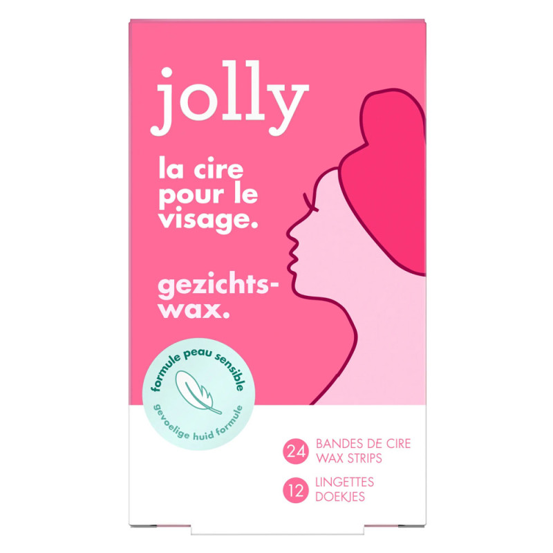 Jolly Bandes de cire Visage 24 pièces