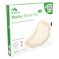 Mölnlycke Mepilex Border Flex Oval Pansement 10,8 x 14cm 16pièces