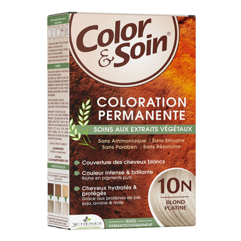 Les 3 chênes color & soin 10N blond platine 135ml