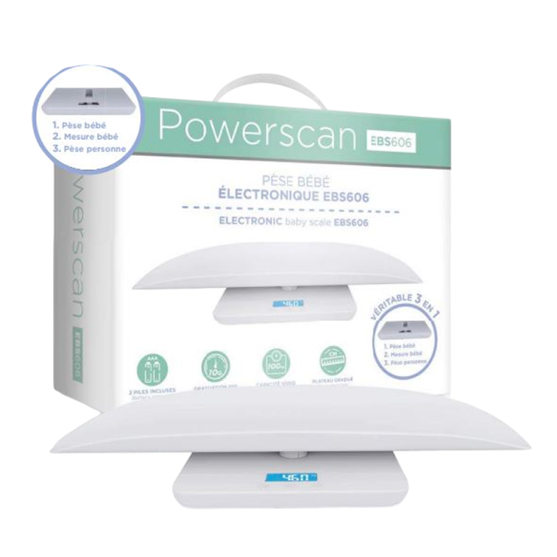 Ageti Powerscan Pèse bébé electronique 3 en 1 EBS606