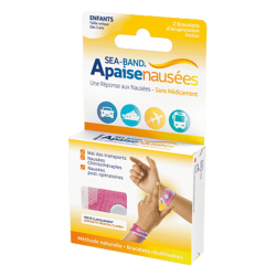 Sea-Band Apaisenausées 2 Bracelets rose enfant