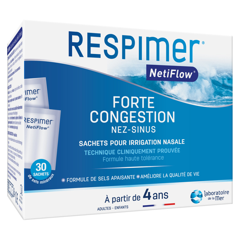 Respimer Netiflow Forte Congestion Irrigation nasale 16 sachets