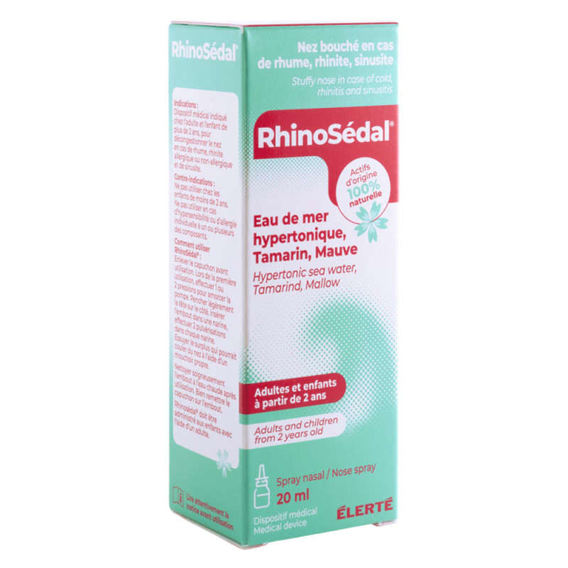 RhinoSédal Spray nasal eau de mer hypertonique 20ml