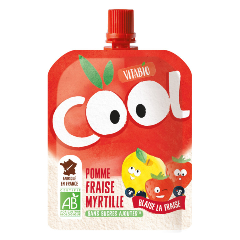 Vitabio Cool Fruits pomme fraise myrtille 90gr