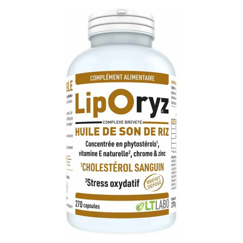 LT Labo Liporyz Huile de son de riz 270 capsules